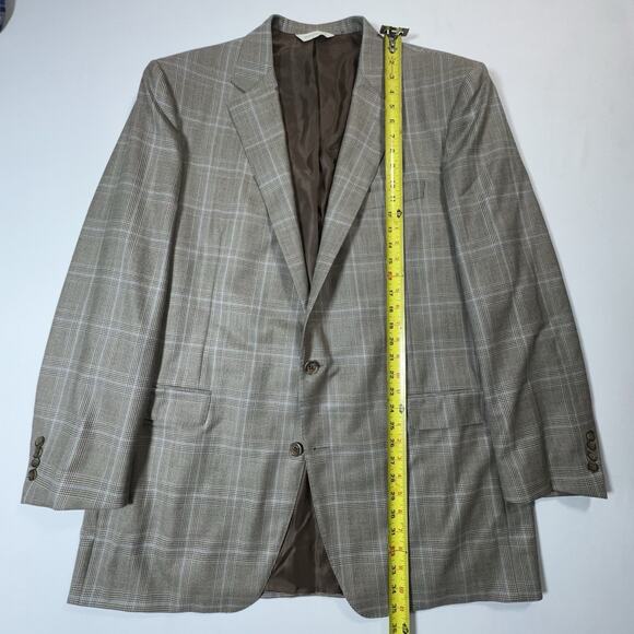Samuelsohn Super 120’s Wool Blazer 48L Gray Glen Plaid Check Sport Coat Canada - Picture 2 of 11